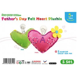 Father's Day Felt Heart Shape With Suction Kit 5 Pack Father's Day Felt Heart Shape With Suction Kit 5 Pack